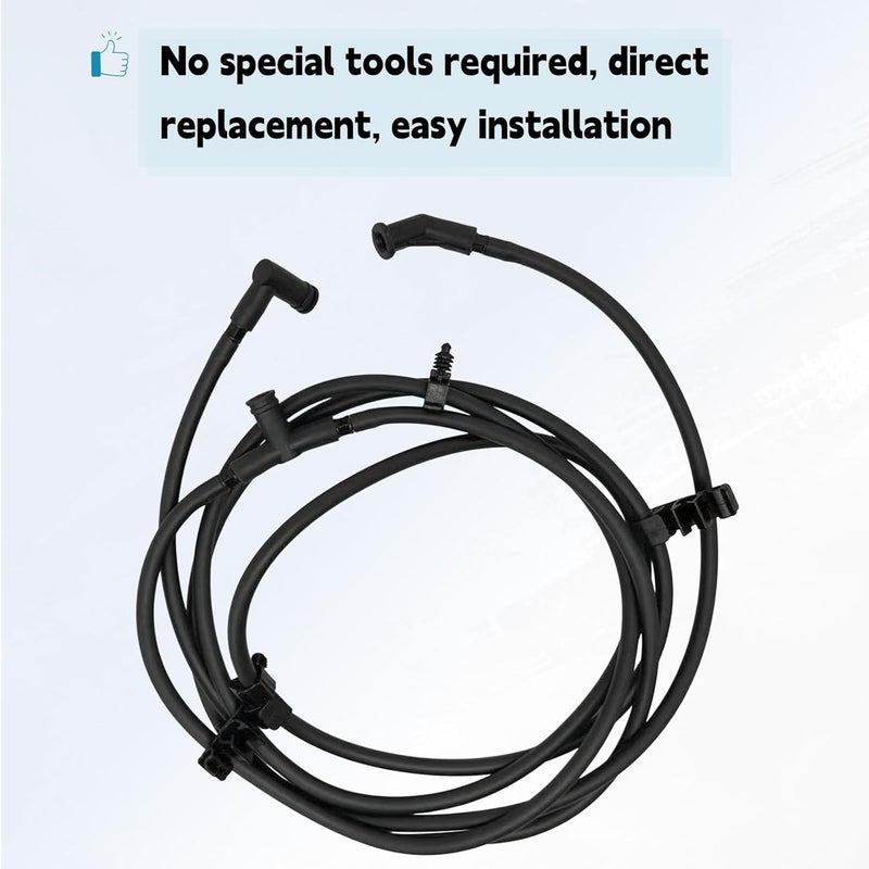 QFISH Front Windshield Washer Hose Fit for Jeep Grand Cherokee Dodge Durango 2011-2015 Replace 55079200AD 55079200AB 55079200AC Rubber Windshield Washer Hose - Image 5